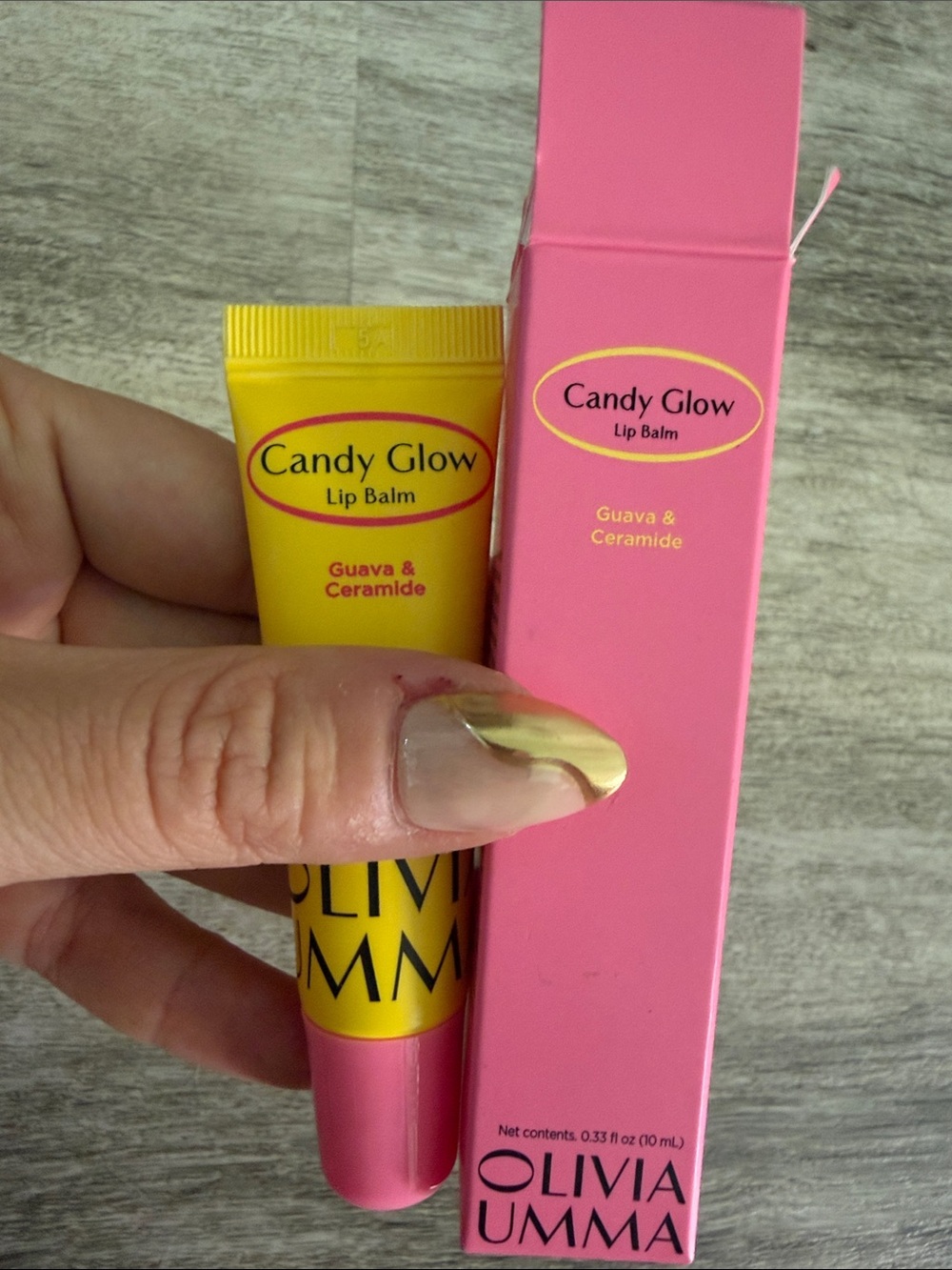 Candy Glow Lip Balm — Guava & Ceramide (Yellow/Pink)